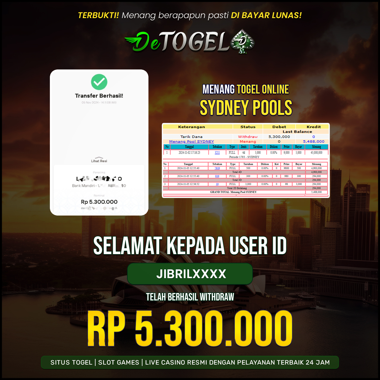 BUKTI JP DI TOGEL SYDNEY POOLS