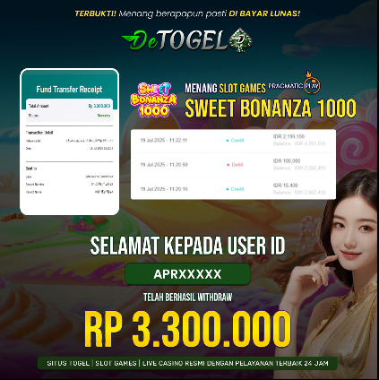 BUKTI JP DI Sweet Bonanza 1000