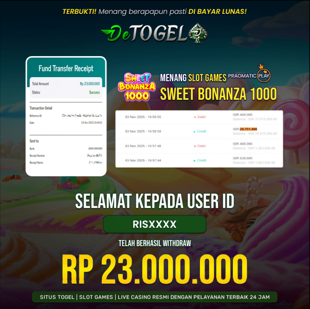 BUKTI JP DI Sweet Bonanza 1000 ( Pragmatic Play )
