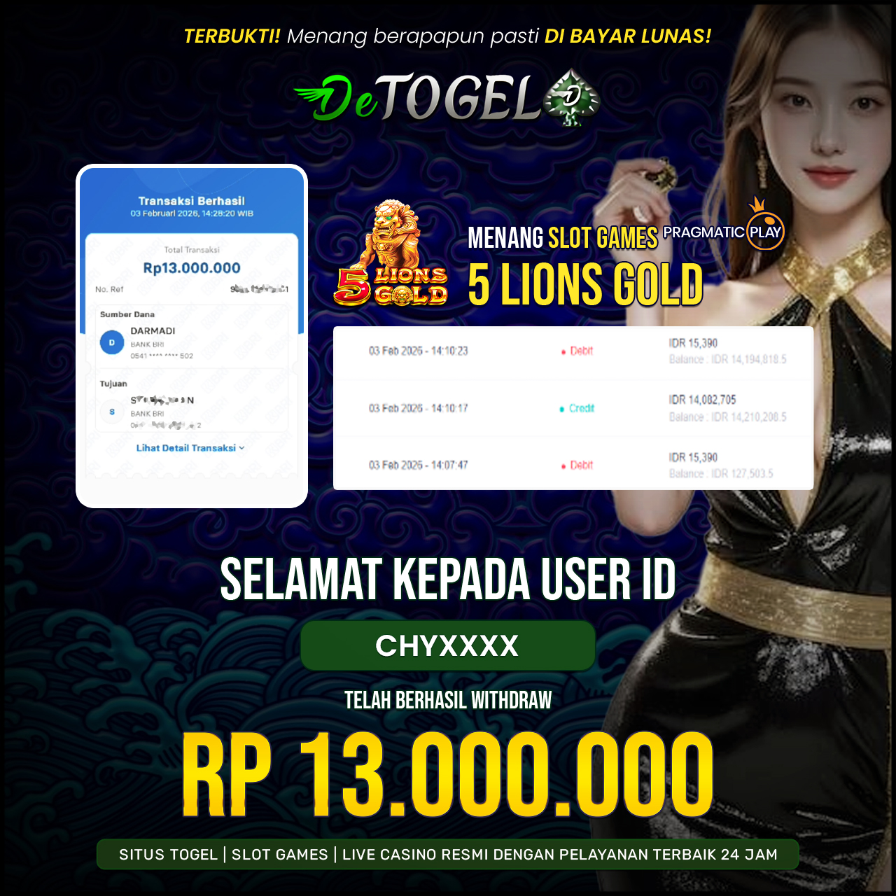 BUKTI JP DI 5 LOINS GOLD